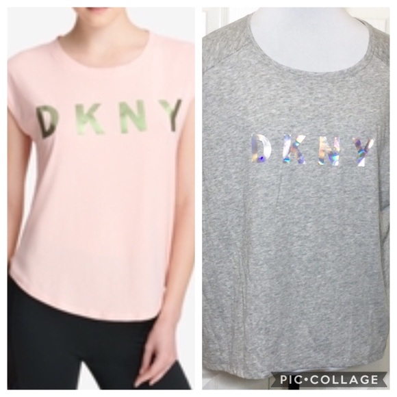 DKNY Oversized Gray Athletic Top - Picture 1 of 4